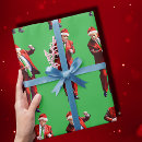 Search for pajamas wrapping paper Santa