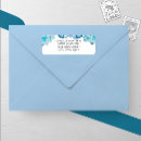 Search for blue hydrangea return address labels Floral