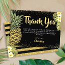 Search for luau thank you cards Pineapple