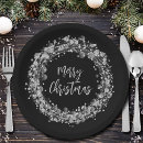 Search for silver christmas plates Black