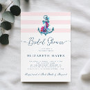 Search for floral nautical bridal shower invitations Modern