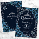 Search for navy blue quinceanera invitations 15th birthday