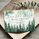 Search for forest green save the dates Rustic