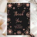 Search for rose gold snowflakes cards Winter wonderland
