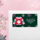 Search for ugly christmas sweater return address labels Festive