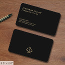 Search for legal business cards Black and gold