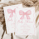 Search for blush baby girl shower invitations Blush pink bow