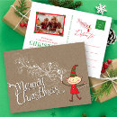 Search for christmas elf postcards Holiday greetings