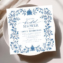 Search for white floral bridal shower invitations Chinoiserie