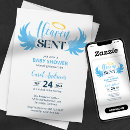Search for angel wings invitations Blue
