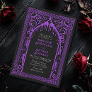Search for purple gothic wedding invitations Hallowedding