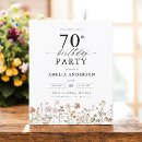 Search for wildflowers birthday invitations Rustic