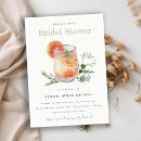 Search for elegant cocktail bridal shower invitations Watercolor