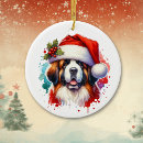 Search for st bernard christmas tree decorations Watercolor
