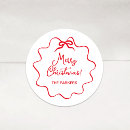 Search for christmas red bow stickers Elegant