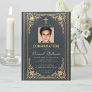 Search for elegant confirmation invitations Blue