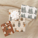 Search for woodland animal christmas wrapping paper Winter