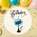 Search for cute cat birthday stickers Retro