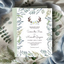 Search for deer antler wedding invitations Boho