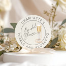Search for brunch bridal shower stickers Pearls and prosecco