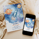 Search for out of this world birthday invitations Blast off