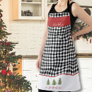 Search for black gingham aprons Green