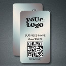 Search for black and silver business cards Qr code