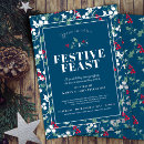 Search for silver seasonal invitations Holly