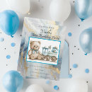 Search for boys train 1st birthday invitations All aboard