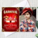 Search for boy carousel invitations Amusement park