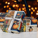 Search for vintage halloween wrapping paper Witch