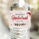 Search for christmas water bottle labels Santa