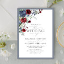 Search for dusty blue and burgundy wedding invitations Elegant