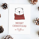 Search for funny polar bear cartoon postcards Merry christmas