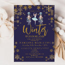Search for winter wonderland snowflakes invitations Gender neutral