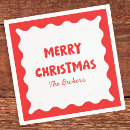 Search for red and white christmas napkins Trendy