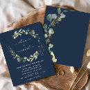 Search for emerald green and white invitations Eucalyptus