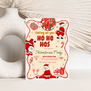 Search for funny santa christmas invitations Red green