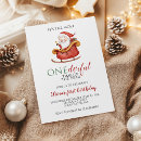 Search for santa birthday invitations Onederful