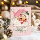 Search for santa birthday invitations Pink