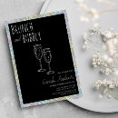 Search for silver glitter bridal shower invitations Brunch and bubbly