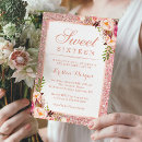 Search for rose gold glitter sweet 16 invitations Sparkles