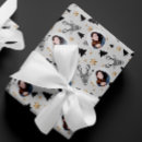 Search for christmas modern wrapping paper Black and white