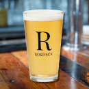Search for monogram beer glasses Minimalistic