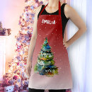 Search for christmas tree aprons Red