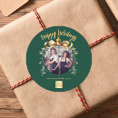 Search for gold bauble stickers Christmas party