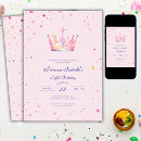 Search for pink princess birthday invitations Instant download