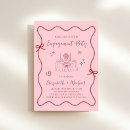 Search for red engagement party invitations Retro