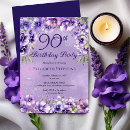 Search for elegant 90th birthday invitations 90 years old