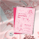 Search for drawn out invitations Pink and red
